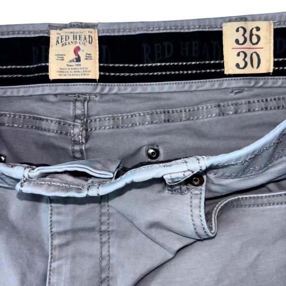 RedHead Men's Gray Utility Work Pants Size 36x30 Outdoor Casual - Picture 2 of 5